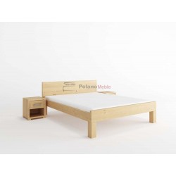 Łóżko drewniane Fortis z szafkami nocnymi